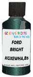 Detail brush applying Green Metallic to a small door scratch on an Ford Mustang Convertible, clean OEM finish