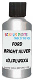 Detail brush applying Silver Metallic to a small door scratch on an Ford F-Series, clean OEM finish