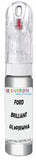 10ml–30ml touch-up kit for Ford Edge chips and scratches, precise colour match to Brilliant Silver Metallic Ui,9Pjewha