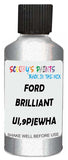 Detail brush applying Silver Metallic to a small door scratch on an Ford Mustang, clean OEM finish