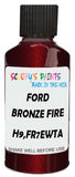 Detail brush applying Red Metallic to a small door scratch on an Ford Fusion, clean OEM finish