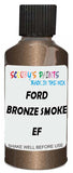 Detail brush applying Gold Metallic to a small door scratch on an Ford Bronco Sport, clean OEM finish