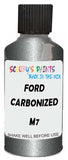 Detail brush applying Grey Metallic to a small door scratch on an Ford Transit, clean OEM finish
