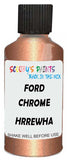 Detail brush applying Gold Metallic to a small door scratch on an Ford Fiesta, clean OEM finish
