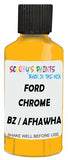 Detail brush applying Yellow Solid to a small door scratch on an Ford Edge Ranger, clean OEM finish