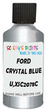 Detail brush applying Blue Metallic to a small door scratch on an Ford Sierra, clean OEM finish