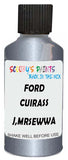 Detail brush applying Silver Metallic to a small door scratch on an Ford Puma, clean OEM finish