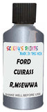Detail brush applying Silver Metallic to a small door scratch on an Ford Transit, clean OEM finish