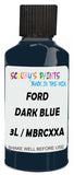 Detail brush applying Blue Solid to a small door scratch on an Ford Ltd Ii, clean OEM finish