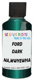Detail brush applying Green Metallic to a small door scratch on an Ford Windstar, clean OEM finish
