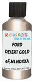 Detail brush applying Gold Metallic to a small door scratch on an Ford Medium Truck, clean OEM finish