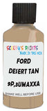 Detail brush applying Beige Solid to a small door scratch on an Ford Ranger, clean OEM finish
