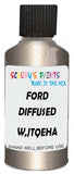 Detail brush applying Silver Metallic to a small door scratch on an Ford Mondeo, clean OEM finish