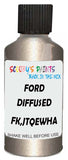 Detail brush applying Silver Metallic to a small door scratch on an Ford Transit, clean OEM finish