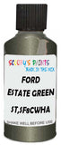 Detail brush applying Green Metallic to a small door scratch on an Ford Excursion, clean OEM finish
