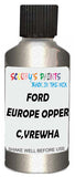 Detail brush applying Silver Metallic to a small door scratch on an Ford Ka, clean OEM finish