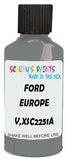 Detail brush applying Grey Solid to a small door scratch on an Ford Ka, clean OEM finish