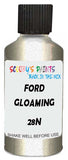 Detail brush applying Silver Metallic to a small door scratch on an Ford Ranger, clean OEM finish