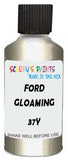 Detail brush applying Silver Metallic to a small door scratch on an Ford Ranger, clean OEM finish