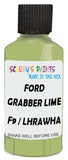 Detail brush applying Green Solid to a small door scratch on an Ford Mustang Mach-E, clean OEM finish