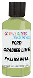 Detail brush applying Green Solid to a small door scratch on an Ford Mustang Convertible, clean OEM finish