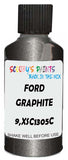 Detail brush applying Grey Metallic to a small door scratch on an Ford Granada, clean OEM finish