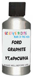 Detail brush applying Grey Metallic to a small door scratch on an Ford Escort, clean OEM finish
