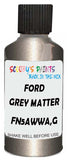Detail brush applying Grey Metallic to a small door scratch on an Ford Puma, clean OEM finish