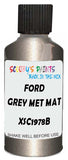 Detail brush applying Grey Metallic to a small door scratch on an Ford Scoop, clean OEM finish
