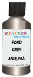 Detail brush applying Grey Metallic to a small door scratch on an Ford Mustang, clean OEM finish