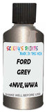 Detail brush applying Grey Metallic to a small door scratch on an Ford Thunderbird, clean OEM finish