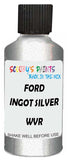 Detail brush applying Silver Metallic to a small door scratch on an Ford Australia Ranger, clean OEM finish