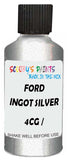 Detail brush applying Silver Metallic to a small door scratch on an Ford Figo, clean OEM finish