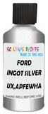Detail brush applying Silver Metallic to a small door scratch on an Ford Mustang Convertible, clean OEM finish