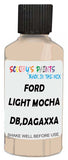 Detail brush applying Brown Solid to a small door scratch on an Ford Bronco, clean OEM finish