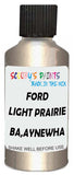 Detail brush applying Beige Metallic to a small door scratch on an Ford Crown Victoria, clean OEM finish
