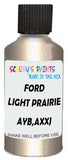 Detail brush applying Beige Metallic to a small door scratch on an Ford Crown Victoria, clean OEM finish