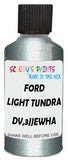 Detail brush applying Blue Metallic to a small door scratch on an Ford Maverick, clean OEM finish
