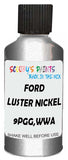 Detail brush applying Silver Metallic to a small door scratch on an Ford Transit Connect, clean OEM finish
