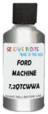 Detail brush applying Silver Metallic to a small door scratch on an Ford Focus, clean OEM finish