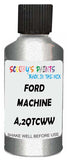 Detail brush applying Silver Metallic to a small door scratch on an Ford Focus, clean OEM finish