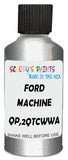 Detail brush applying Silver Metallic to a small door scratch on an Ford Transit, clean OEM finish