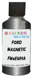 Detail brush applying Grey Metallic to a small door scratch on an Ford Mondeo, clean OEM finish