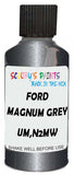 Detail brush applying Grey Metallic to a small door scratch on an Ford Transit, clean OEM finish
