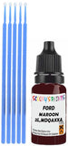 Close-up chip repair on 1980-1989 Ford Crown Victoria in factory Maroon (paint code 2L,Mdqaxxa)