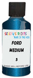 Detail brush applying Blue Metallic to a small door scratch on an Ford Galaxy, clean OEM finish