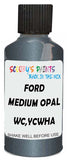 Detail brush applying Grey Metallic to a small door scratch on an Ford Escort, clean OEM finish