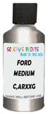 Detail brush applying Beige Metallic to a small door scratch on an Ford Heavy Truck, clean OEM finish
