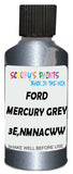 Detail brush applying Grey Metallic to a small door scratch on an Ford Transit, clean OEM finish