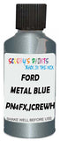 Detail brush applying Blue Metallic to a small door scratch on an Ford Cargo Truck, clean OEM finish